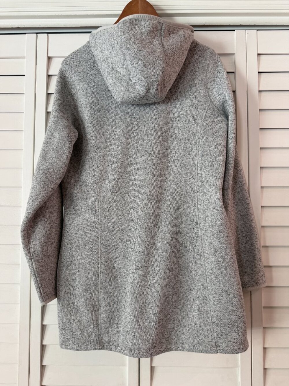 LLBean Women's L.L.Bean Sweater Fleece Coat Heathered Gray - Size M - Picture 4 of 6